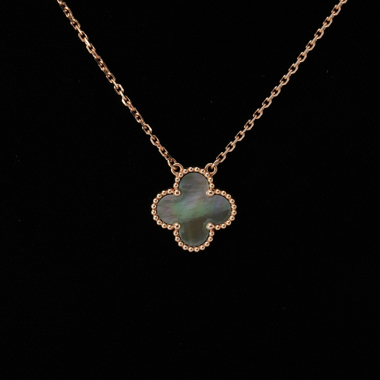 Van Cleef & Arpels(USED)반클리프앤아펠 빈티지 알함브라 네크리스 그레이자개